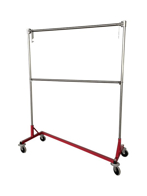 Komerční Rolling Z Garment Rack（Z rack)